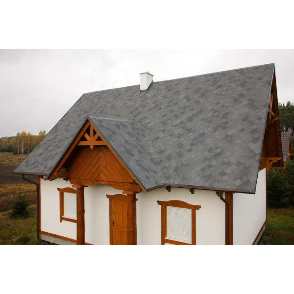 Бітумна черепиця Icopal SBS Хвіст бобра сланцевий