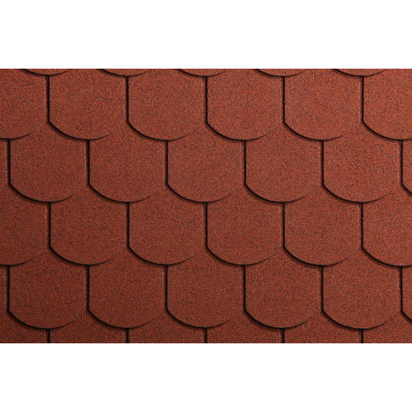 Бітумна черепиця Icopal SBS Хвіст бобра червоний