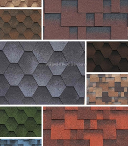 Бітумна черепиця Акваізол 2-й гатунок Мозаїка/Акцент