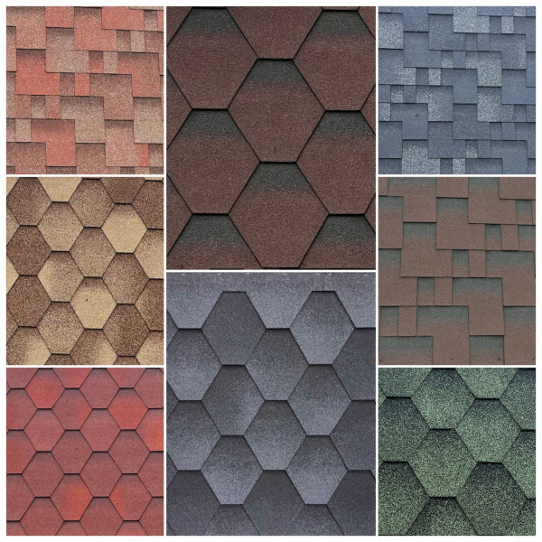 Бітумна черепиця Акваізол 2-й гатунок Мозаїка/Акцент