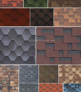 Бітумна черепиця Акваізол 2-й гатунок Мозаїка/Акцент