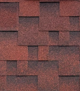 Бітумна черепиця Акваізол Акцент Червона ЕКО