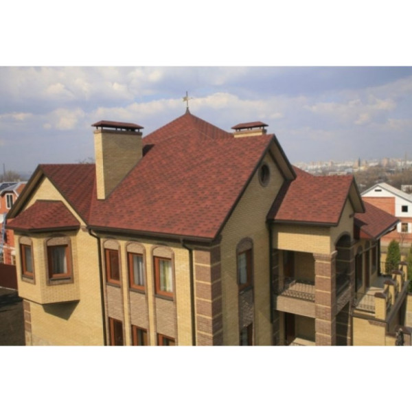 Бітумна черепиця Акваізол Акцент Стиглий гранат