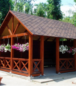 Бітумна черепиця Акваізол Мозаїка Коричнева Мікс