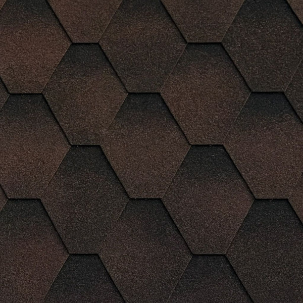 Бітумна черепиця Акваізол Мозаїка Коричнева ЕКО