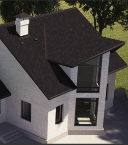 Бітумна черепиця Акваізол Мозаїка Коричнева ЕКО