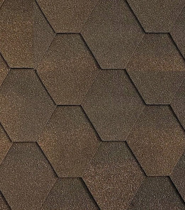 Бітумна черепиця Акваізол Мозаїка Коричнева Мікс