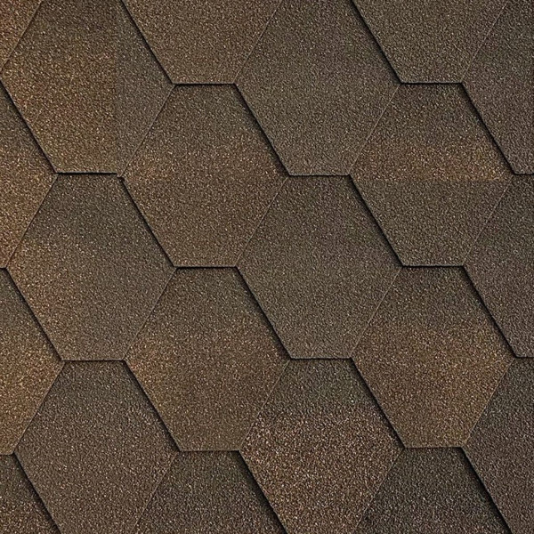 Бітумна черепиця Акваізол Мозаїка Коричнева Мікс