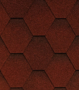 Бітумна черепиця Акваізол Мозаїка Червона ЕКО