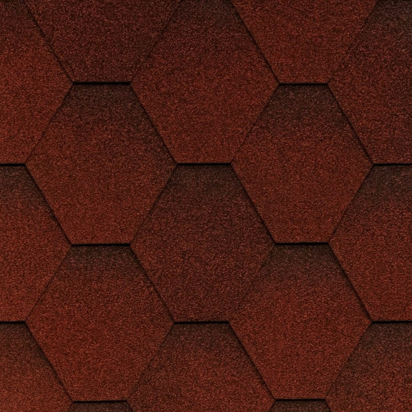 Бітумна черепиця Акваізол Мозаїка Червона ЕКО