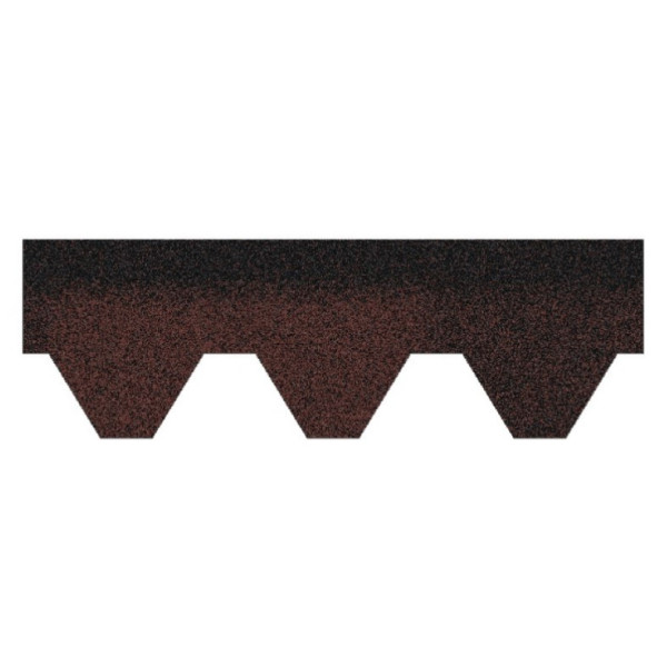 Бітумна черепиця Акваізол Мозаїка Червона ЕКО