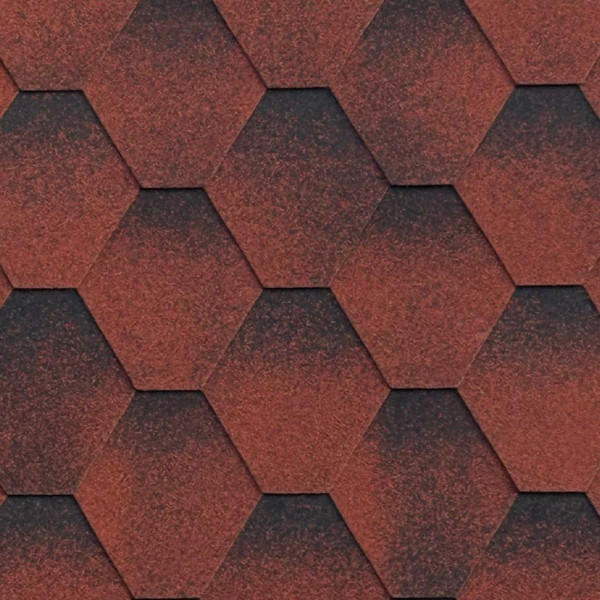 Бітумна черепиця Акваізол Мозаїка Мак