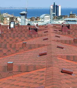 Бітумна черепиця Акваізол Мозаїка Вогняна лава