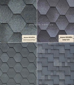 Бітумна черепиця Акваізол РОЗПРОДАЖ Мозаїка/Акцент