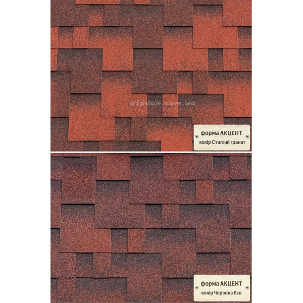 Бітумна черепиця Акваізол РОЗПРОДАЖ Мозаїка/Акцент
