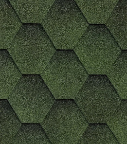Бітумна черепиця Акваізол Мозаїка Зелена ЕКО