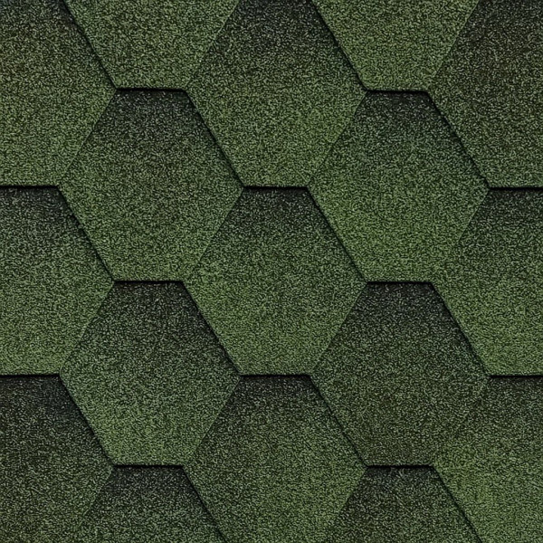 Бітумна черепиця Акваізол Мозаїка Зелена ЕКО