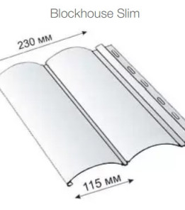 Вініловий сайдинг Alta-Siding BlockHouse Slim колір Оливковий