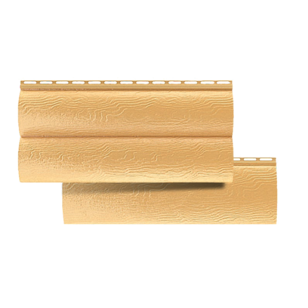 Вініловий сайдинг Alta-Siding BlockHouse колір Дуб-світлий двопереломний