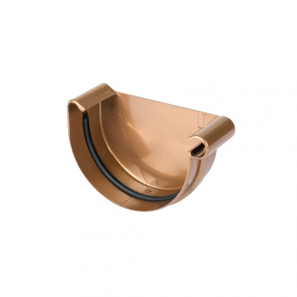 Заглушка ринви права BRYZA Ø125 колір Коричневий