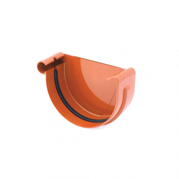 Заглушка ринви права BRYZA Ø125 колір Коричневий