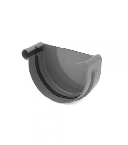 Заглушка ринви ліва BRYZA Ø125 колір Коричневий