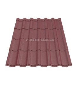 Металочерепиця Ера В'єтнам 0,40мм стигла вишня 3005 мат розмір під замовлення