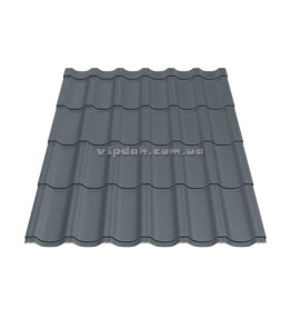 Металочерепиця Ера Thyssenkrupp Німеччина 0,50мм антрацит 7016 ICE CRYSTAL Relief розмір під замовлення