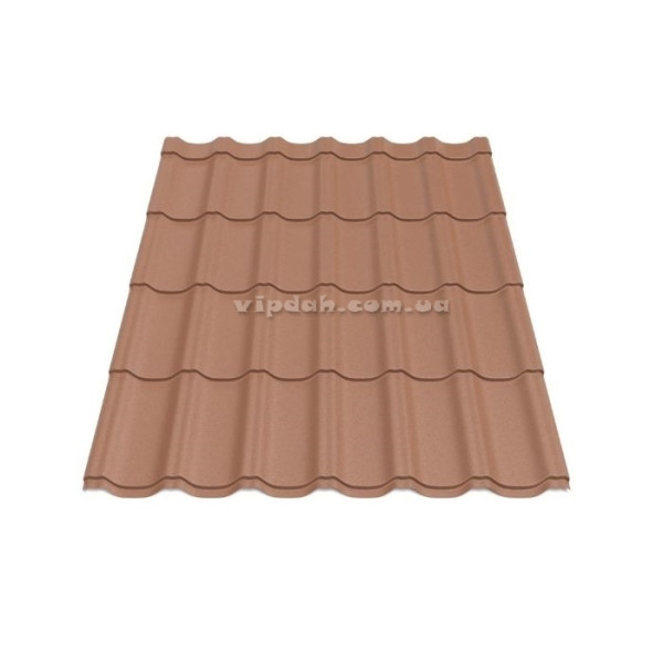 Металочерепиця Ера Arvedi ІталІя 0,50мм  вишня 3011 мат розмір під замовлення