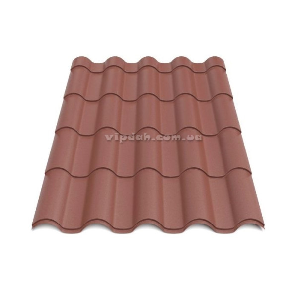 Металочерепиця Інтегра Arvedi ІталІя 0,45мм антрацит 7016 мат розмір під замовлення