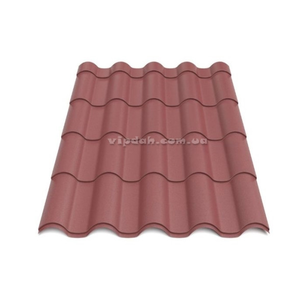 Металочерепиця Інтегра Arvedi ІталІя 0,45мм антрацит 7016 мат розмір під замовлення