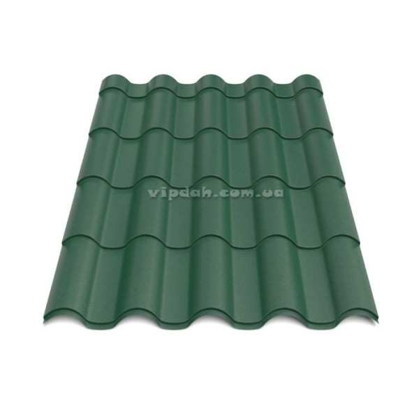 Металочерепиця Інтегра Україна 0,45мм антрацит 7016 мат розмір під замовлення