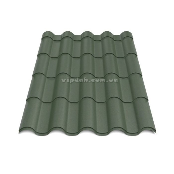 Металочерепиця Інтегра Україна 0,45мм антрацит 7016 мат розмір під замовлення