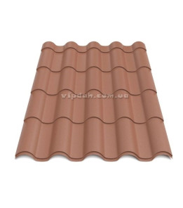 Металочерепиця Інтегра Thyssenkrupp Німеччина 0,50мм теракотовий 8004 мат розмір під замовлення
