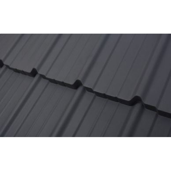 Металочерепиця Мадера В'єтнам 0,45мм чорний 9005 мат розмір під замовлення