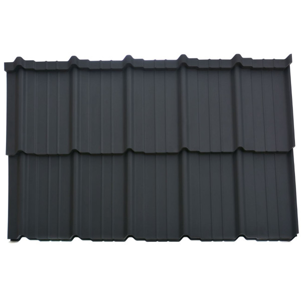 Металочерепиця Мадера В'єтнам 0,45мм чорний 9005 мат розмір під замовлення