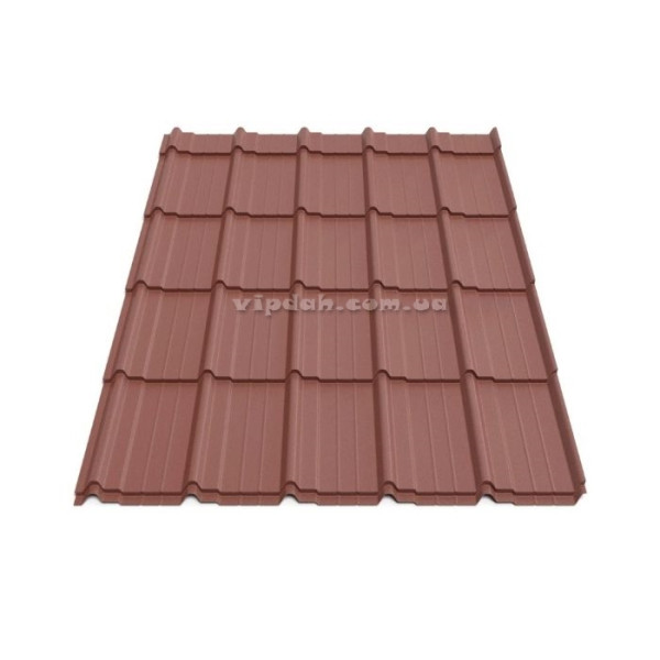 Металочерепиця Мадера Thyssenkrupp Німеччина 0,50мм чорний 9005 мат розмір під замовлення