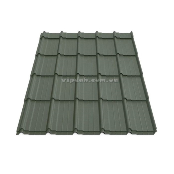 Металочерепиця Мадера В'єтнам 0,45мм чорний 9005 мат розмір під замовлення