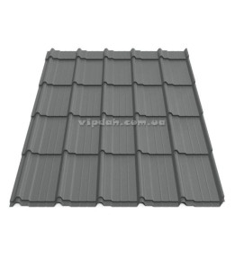 Металочерепиця Мадера Arvedi ІталІя 0,50мм графіт 7024 мат розмір під замовлення
