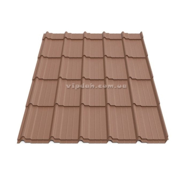 Металочерепиця Мадера Thyssenkrupp Німеччина 0,50мм чорний 9005 мат розмір під замовлення