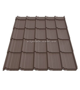 Металочерепиця Мадера Arvedi ІталІя 0,45мм коричневий 8017 мат розмір під замовлення