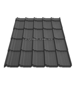 Металочерепиця Мадера Thyssenkrupp Німеччина 0,50мм чорний 9005 мат розмір під замовлення