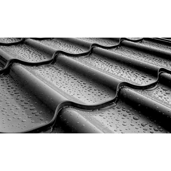 Металочерепиця Монтеррей В'єтнам 0,45мм антрацит 7016 глянець розмір під замовлення