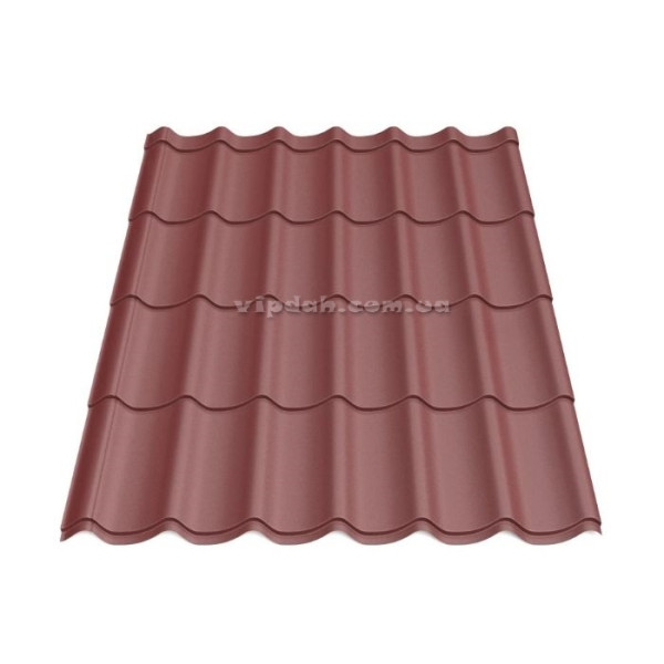 Металочерепиця Монтеррей Arvedi ІталІя 0,45мм коричневий 8017 мат розмір під замовлення