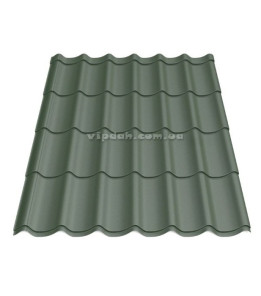 Металочерепиця Монтеррей Thyssenkrupp Німеччина 0,50мм зелений 6020 мат розмір під замовлення