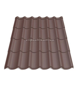 Металочерепиця Монтеррей Arvedi ІталІя 0,45мм коричневий 8017 мат розмір під замовлення