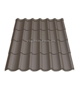 Металочерепиця Монтеррей Thyssenkrupp Німеччина 0,50мм коричневий 8019 ICE CRYSTAL Relief розмір під замовлення