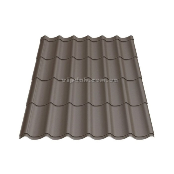 Металочерепиця Монтеррей В'єтнам 0,40мм коричневий 8017 мат розмір під замовлення