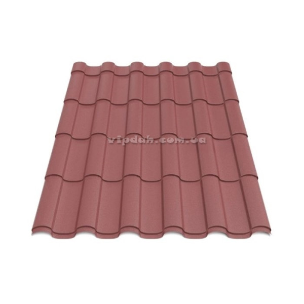 Металочерепиця Венера Arvedi ІталІя 0,50мм червоно-коричневий 3009 мат розмір під замовлення