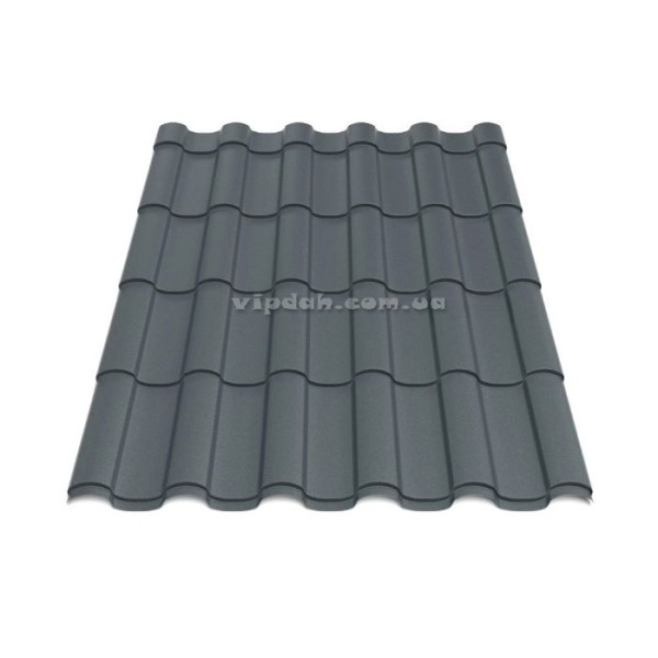 Металочерепиця Венера Arvedi ІталІя 0,45мм чорний 9005 мат розмір під замовлення